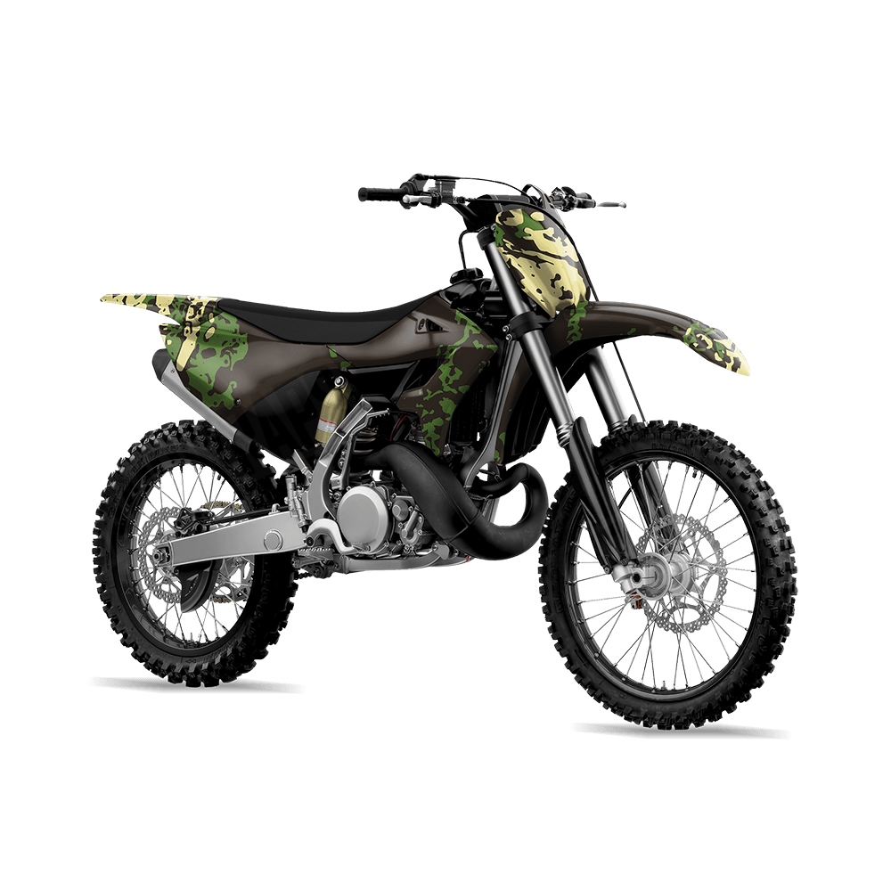 Pasted Jungle Camo Dirt Bike Vinyl Wrap