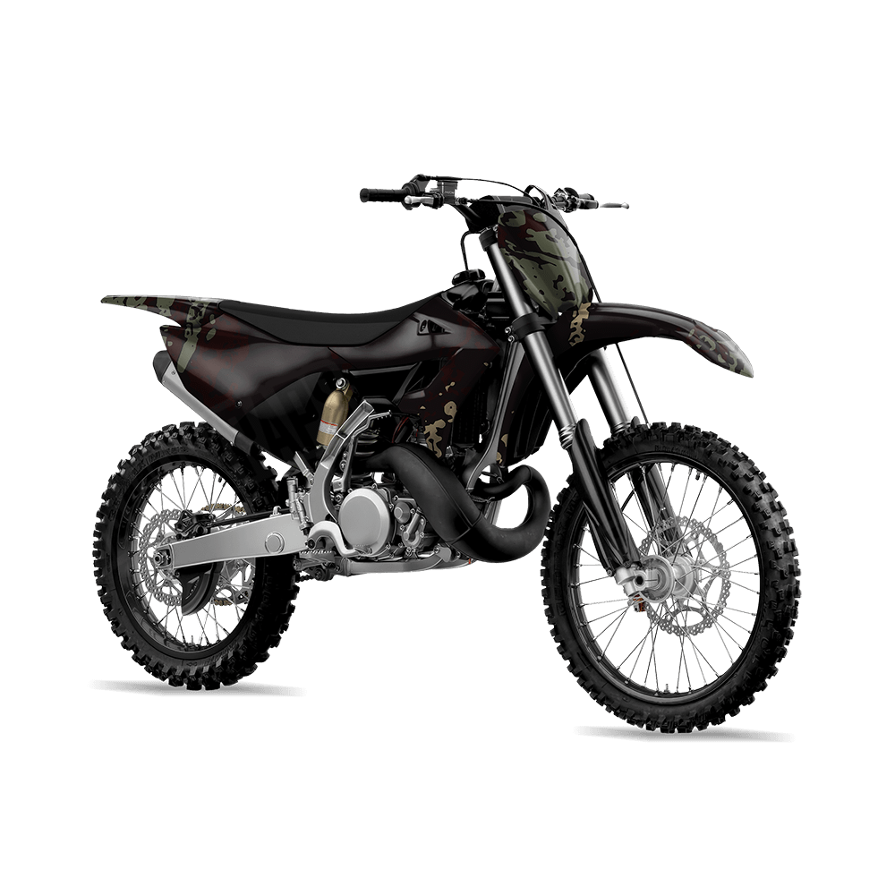 Pasted Militant Blood Camo Dirt Bike Vinyl Wrap
