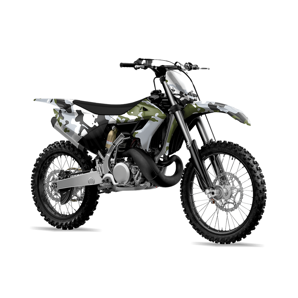 RELV X3 Timber Wolf Camo Dirt Bike Vinyl Wrap