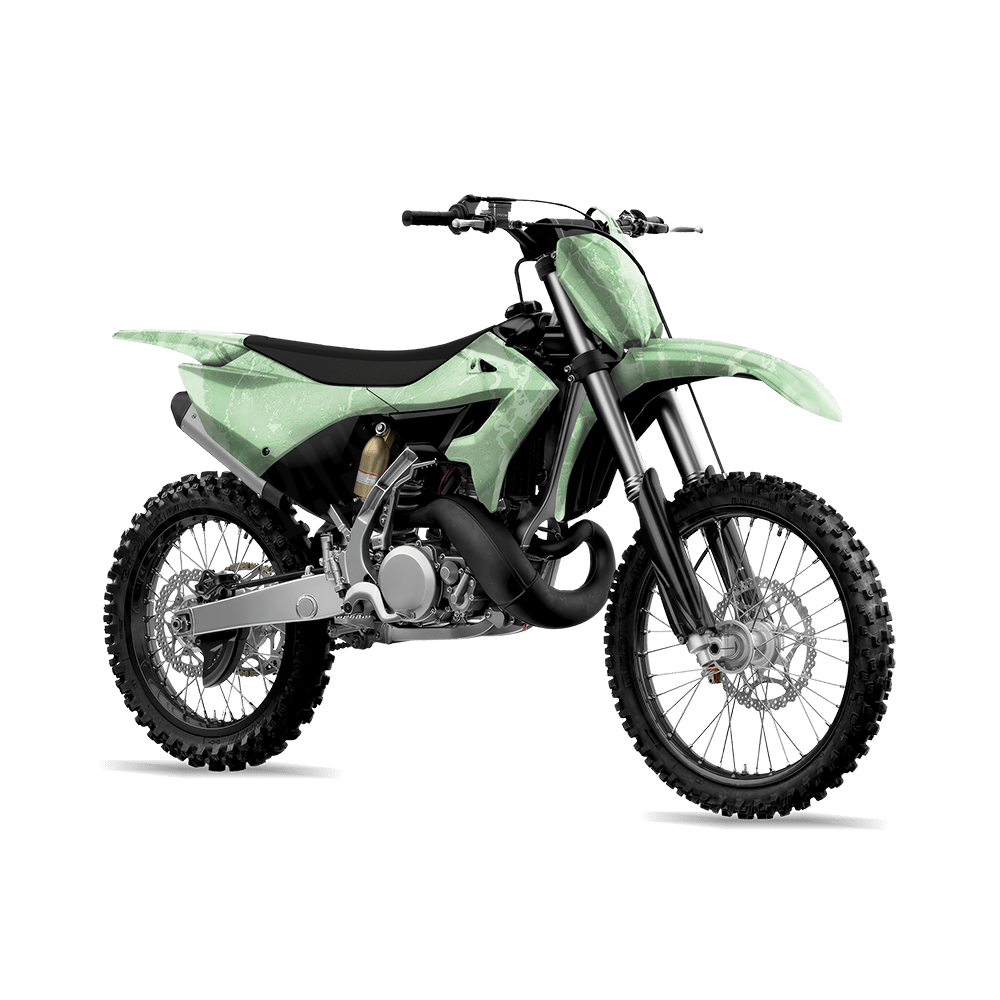 Realtree WAV3 Lime Green Camo Dirt Bike Vinyl Wrap
