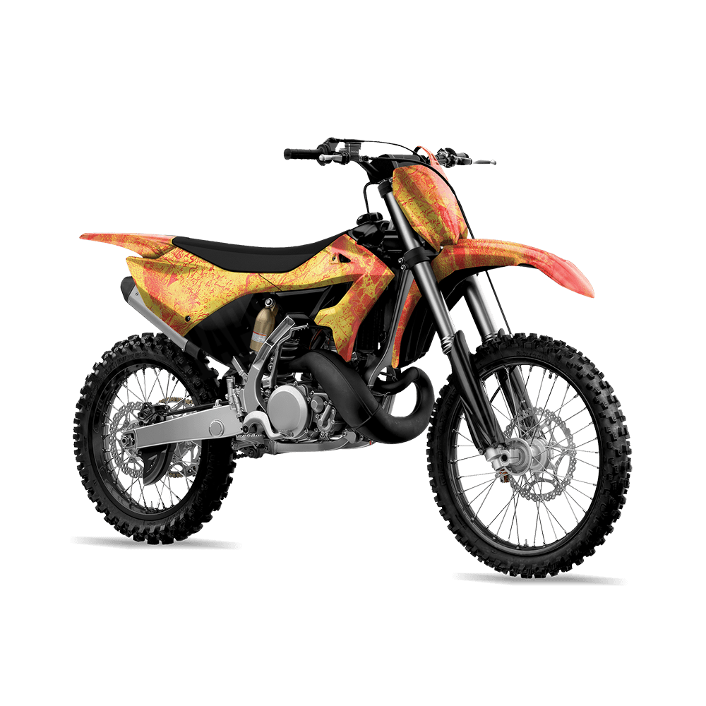 Realtree WAV3 Solar Blaze Camo Dirt Bike Vinyl Wrap