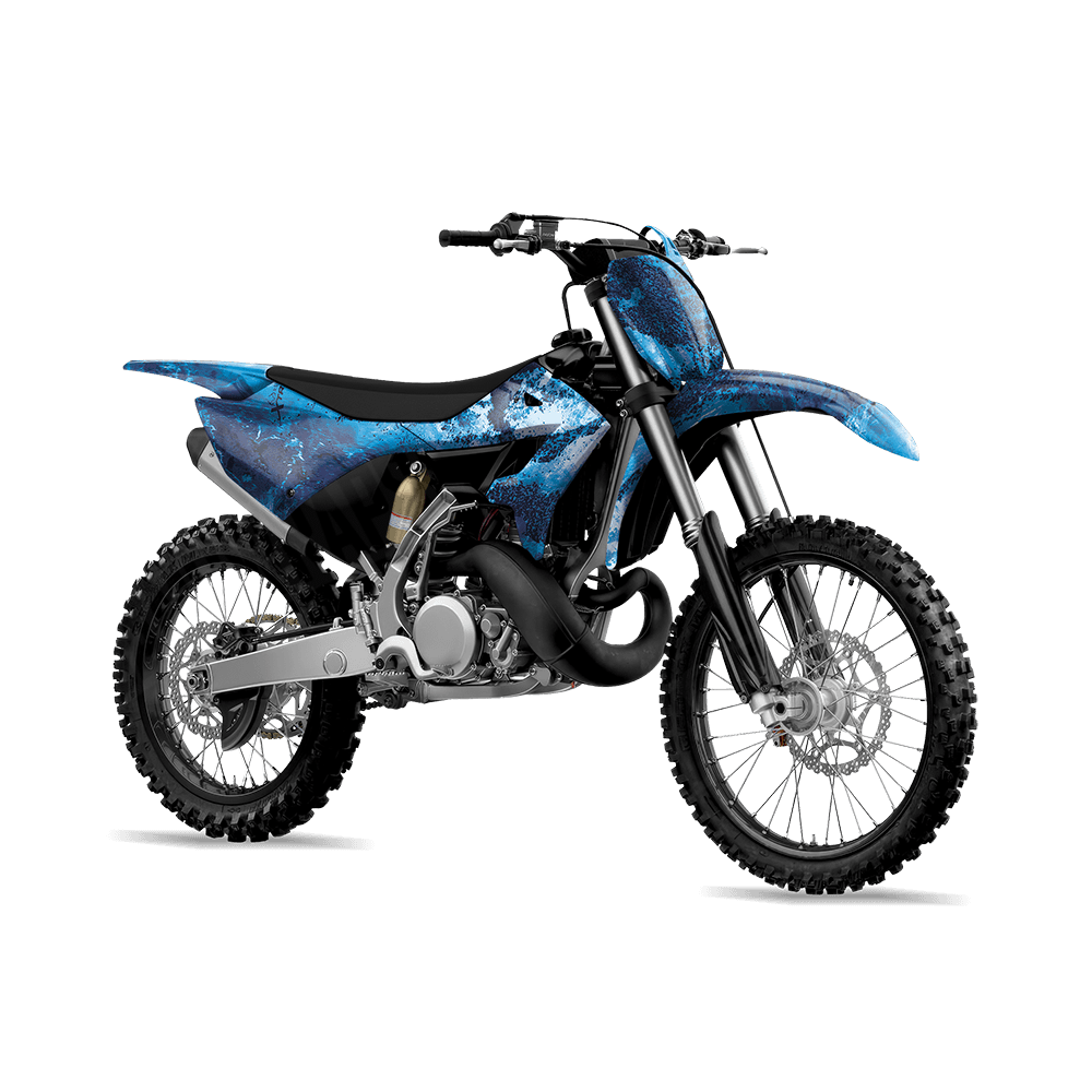 Realtree XTREME Dark Blue Camo Dirt Bike Vinyl Wrap