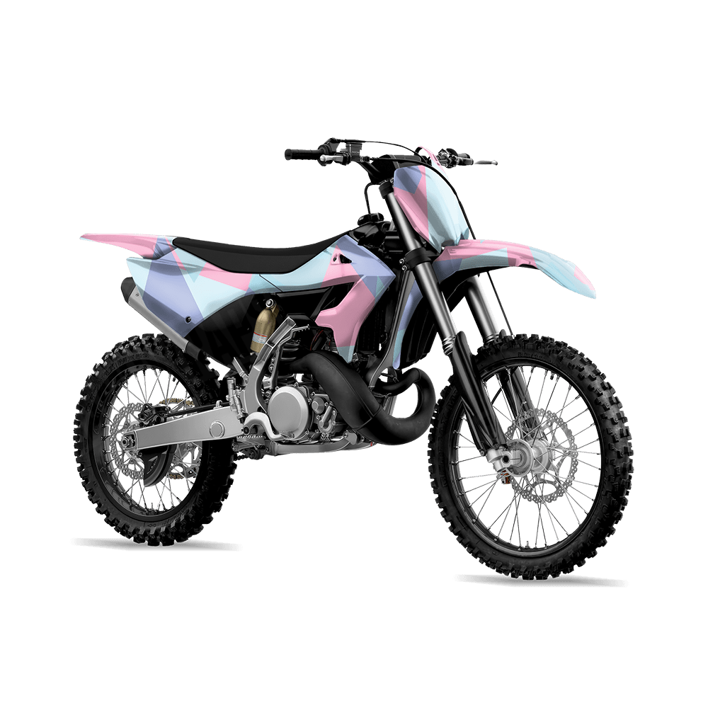 Shattered Cotton Candy Camo Dirt Bike Vinyl Wrap