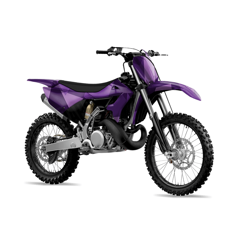 Shattered Elite Purple Camo Dirt Bike Vinyl Wrap