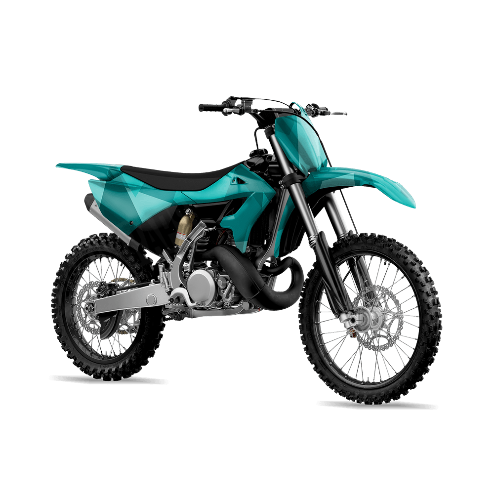 Shattered Elite Tiffany Blue Camo Dirt Bike Vinyl Wrap