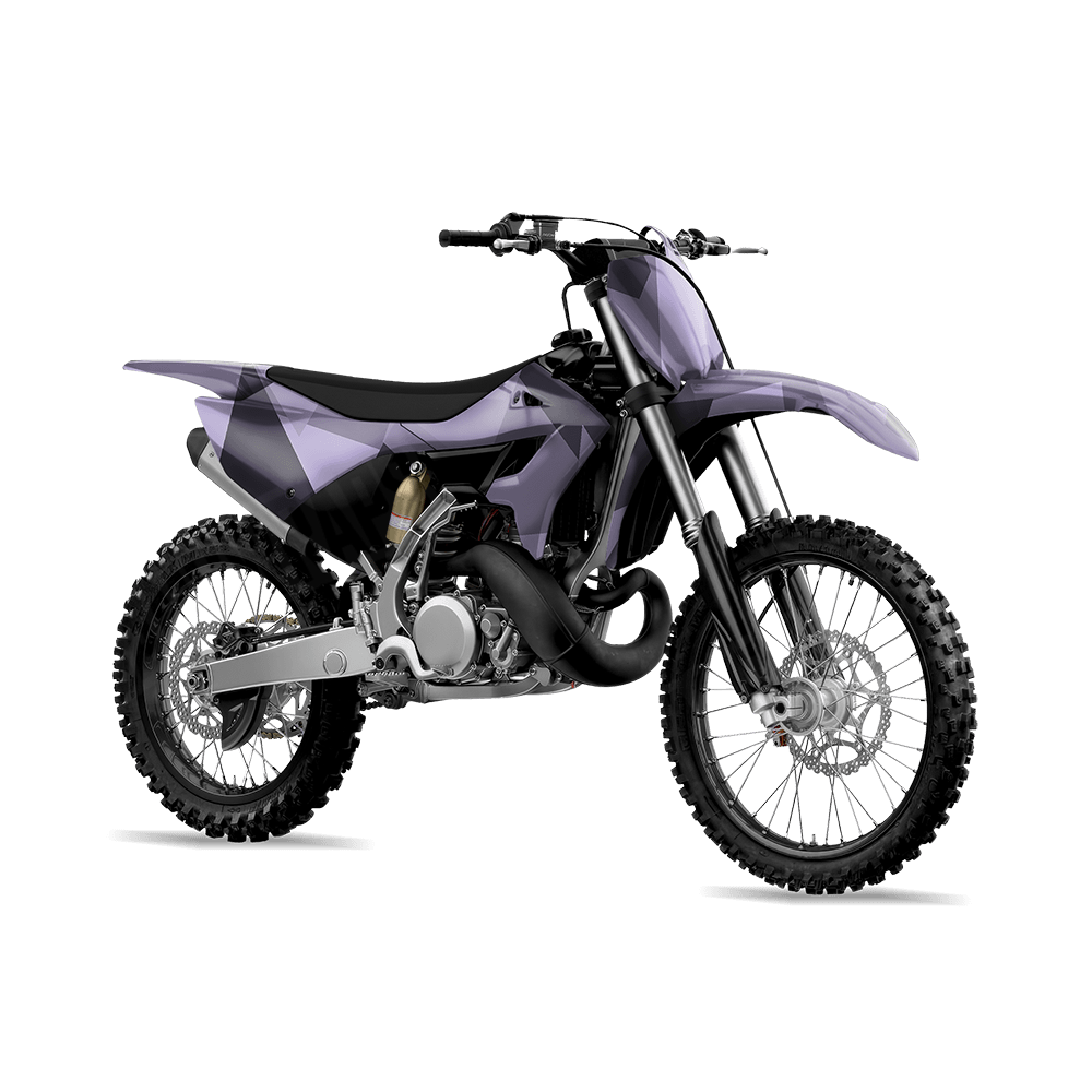 Shattered Lilac Camo Dirt Bike Vinyl Wrap