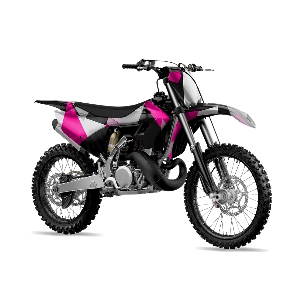 Shattered Magenta Tiger Camo Dirt Bike Vinyl Wrap
