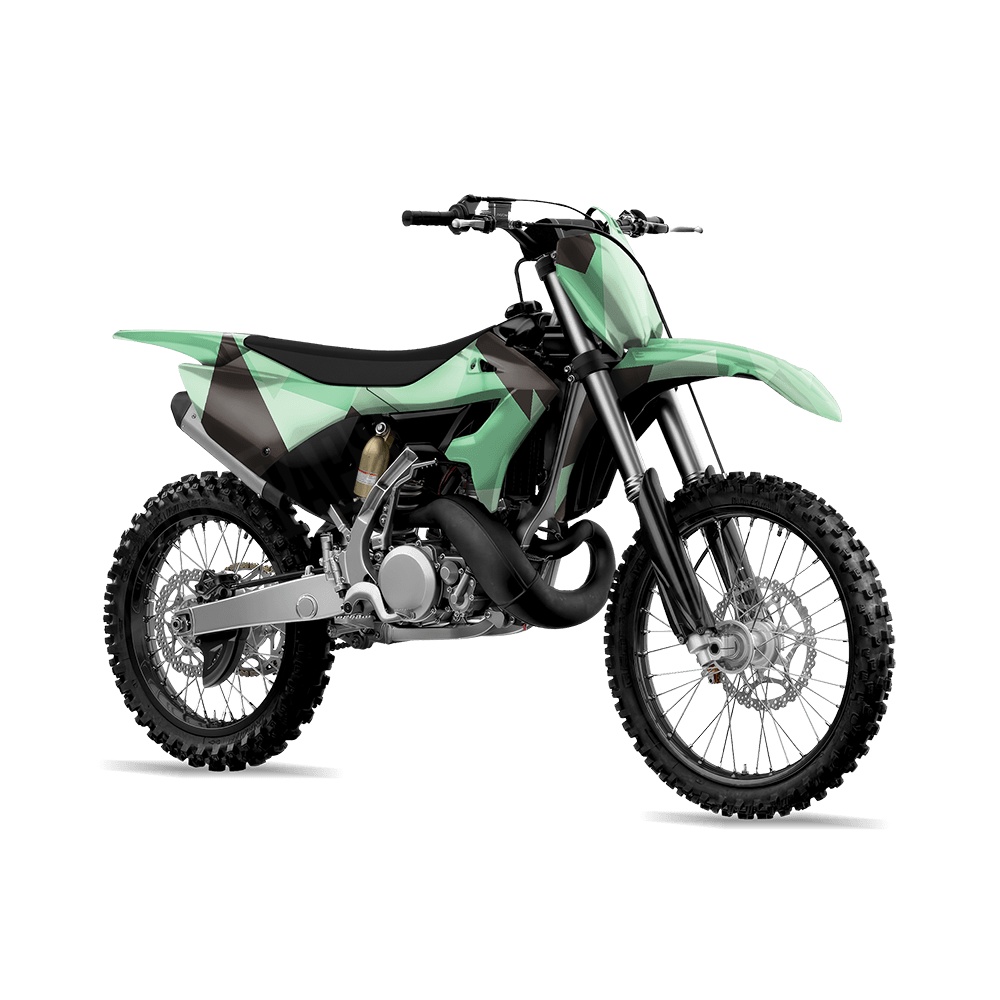 Shattered Mint Chocolate Chip Camo Dirt Bike Vinyl Wrap