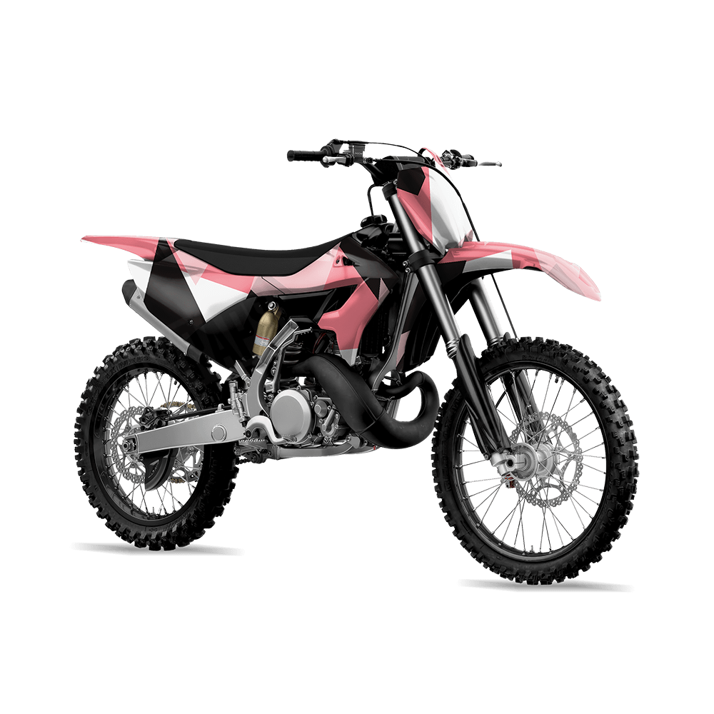 Shattered Pink Camo Dirt Bike Vinyl Wrap
