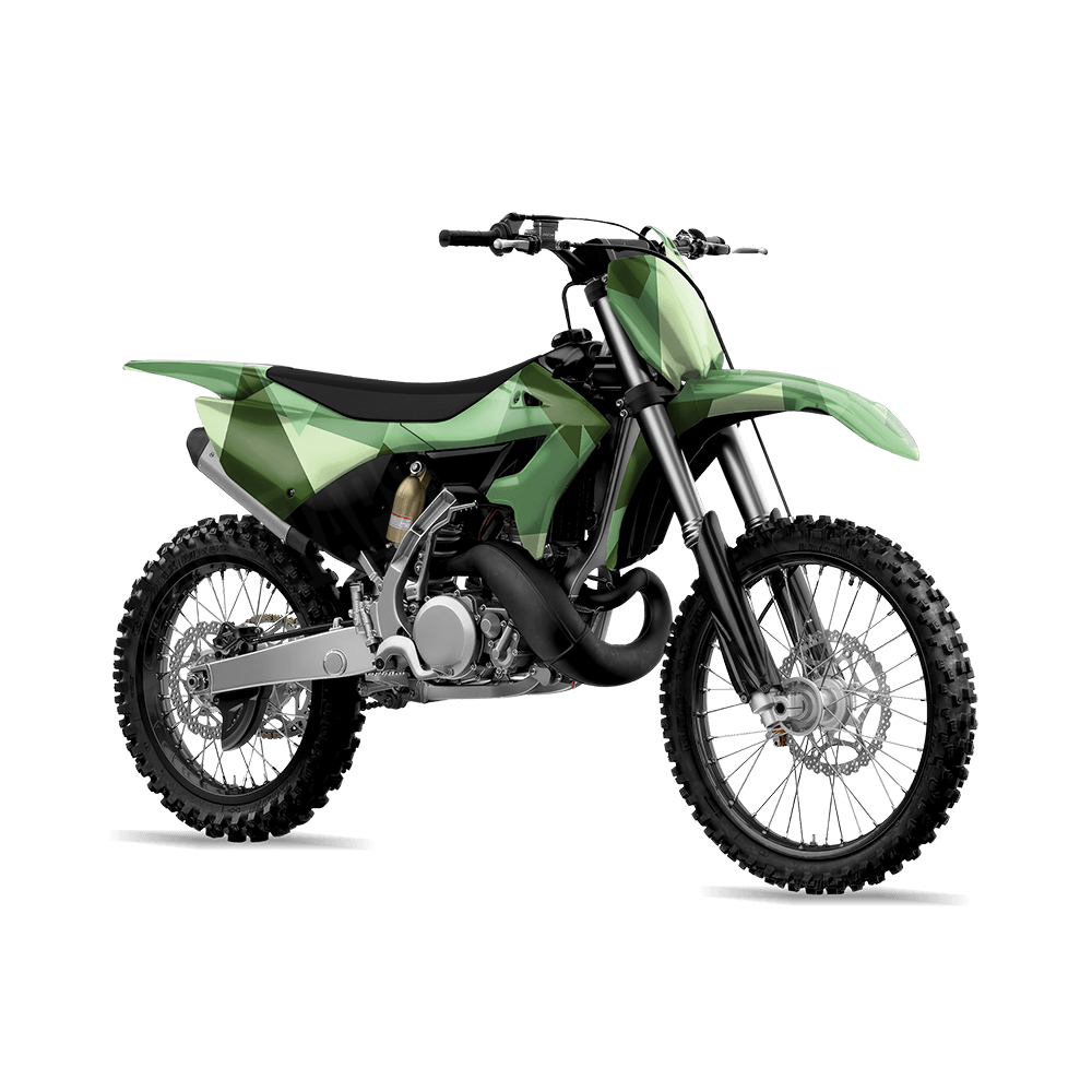 Shattered Pistachio Camo Dirt Bike Vinyl Wrap