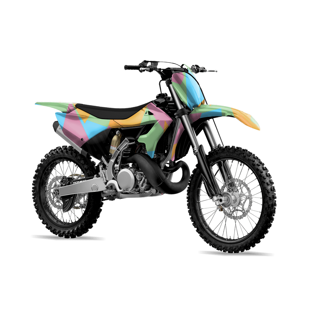 Shattered Sherbert Camo Dirt Bike Vinyl Wrap