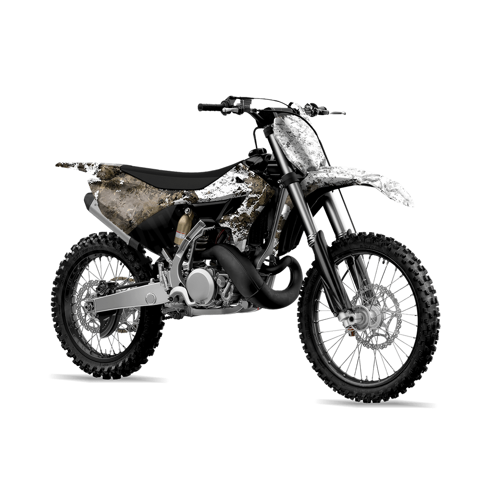 Substrate Snowfall Camo Dirt Bike Vinyl Wrap