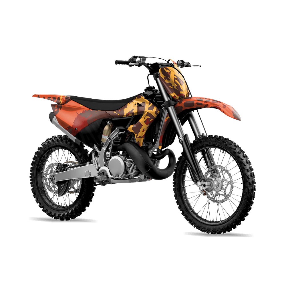 Tire Splatter Autumn Camo Dirt Bike Vinyl Wrap