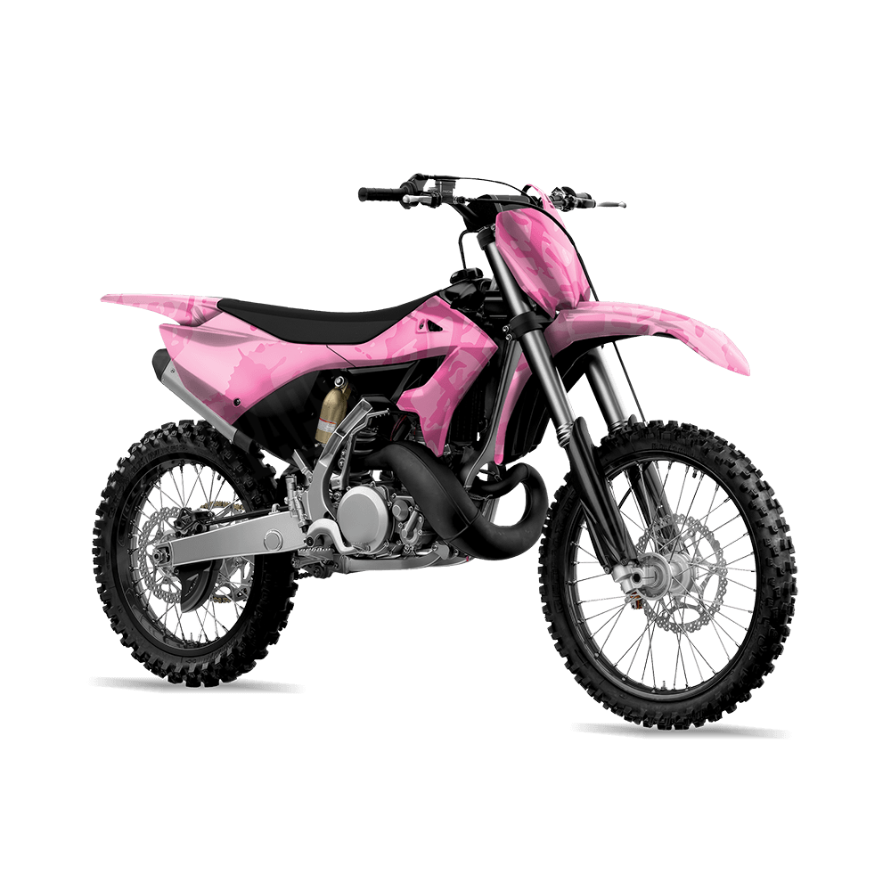Tire Splatter Elite Pink Camo Dirt Bike Vinyl Wrap