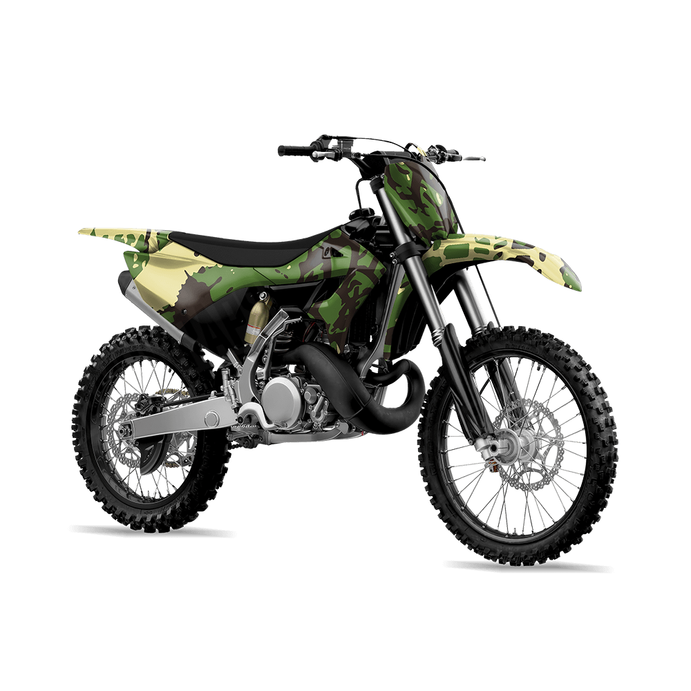 Tire Splatter Jungle Camo Dirt Bike Vinyl Wrap