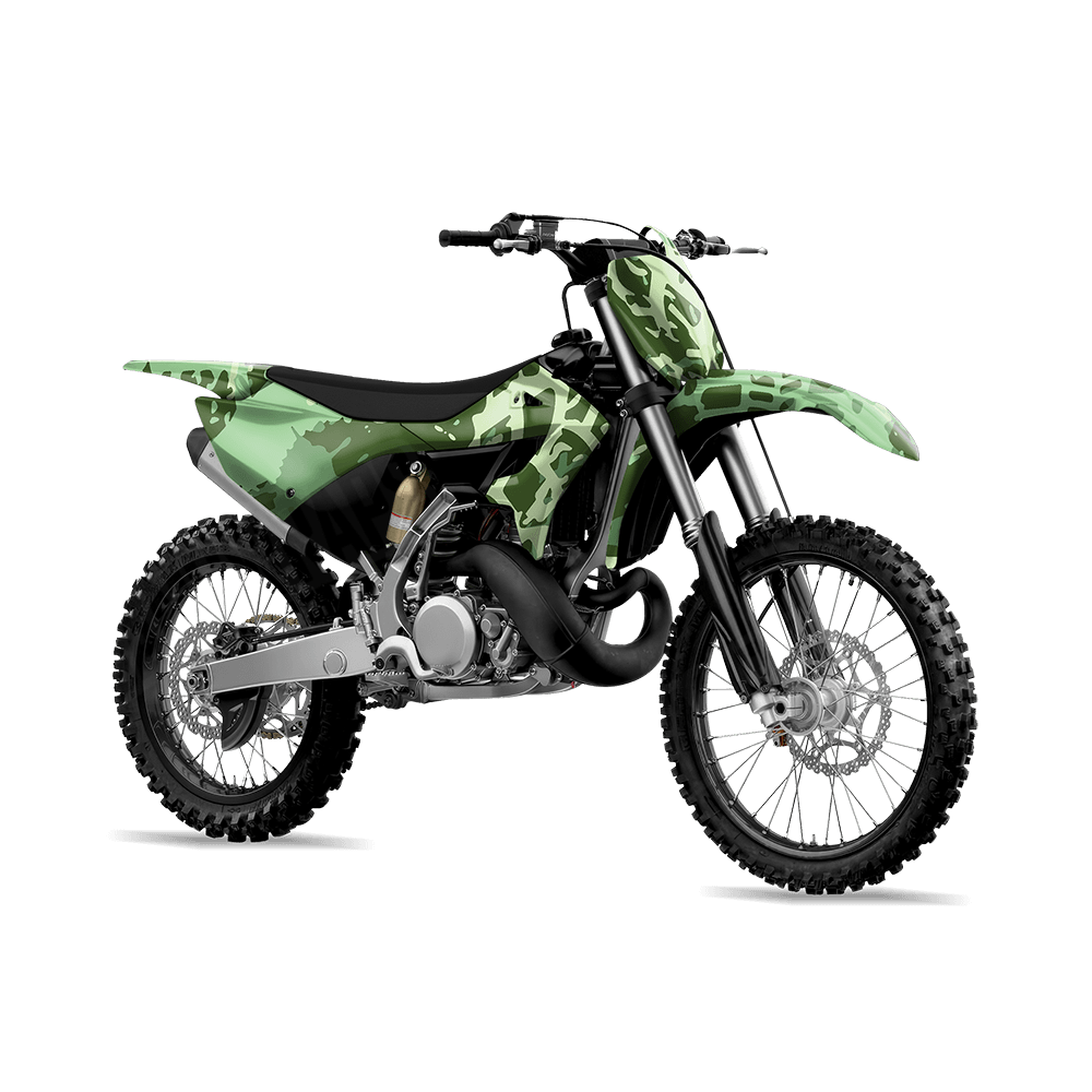 Tire Splatter Pistachio Camo Dirt Bike Vinyl Wrap