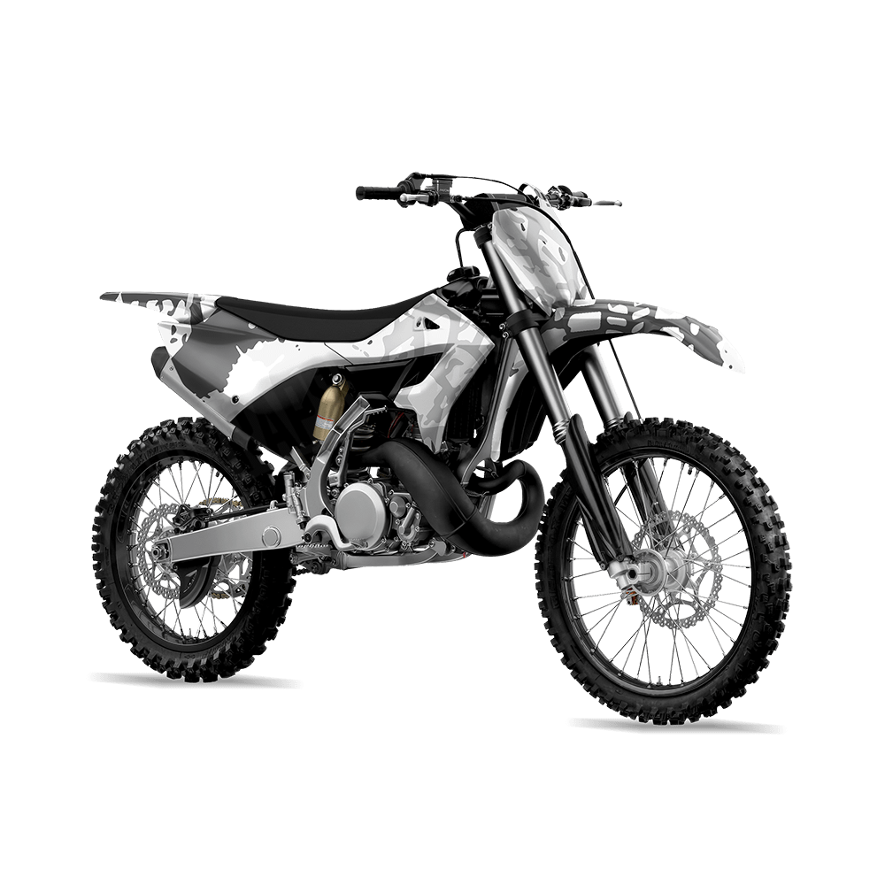 Tire Splatter Snow Camo Dirt Bike Vinyl Wrap