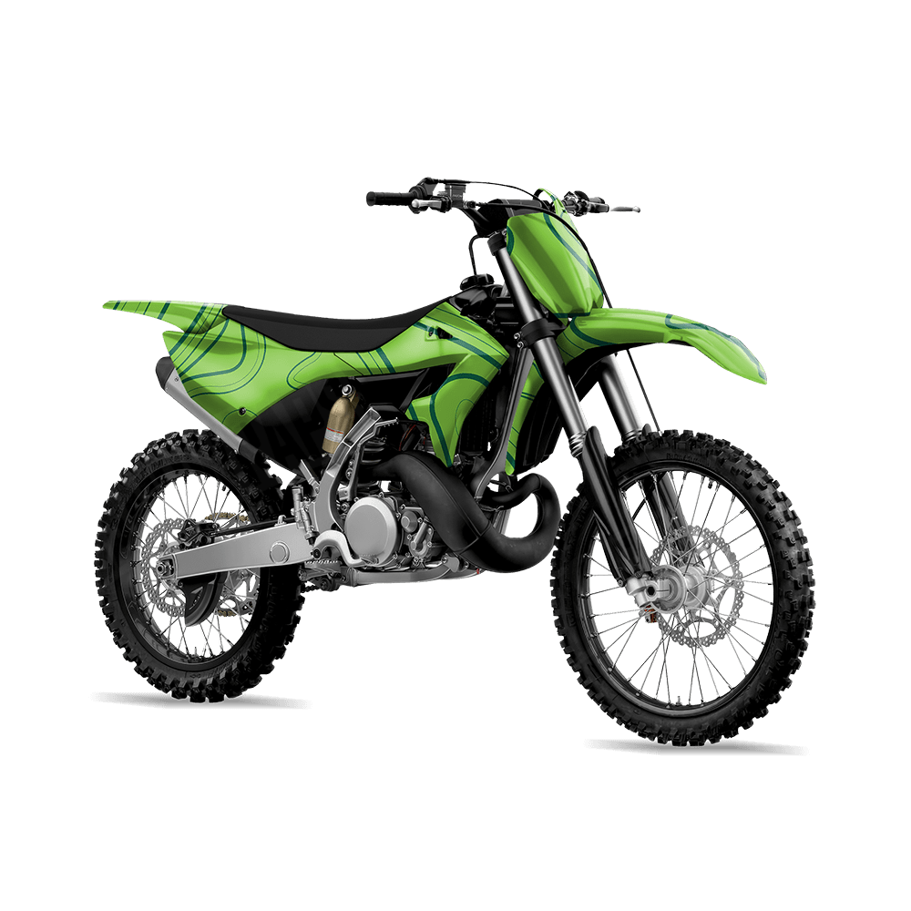 Topographic Green Camo Dirt Bike Vinyl Wrap
