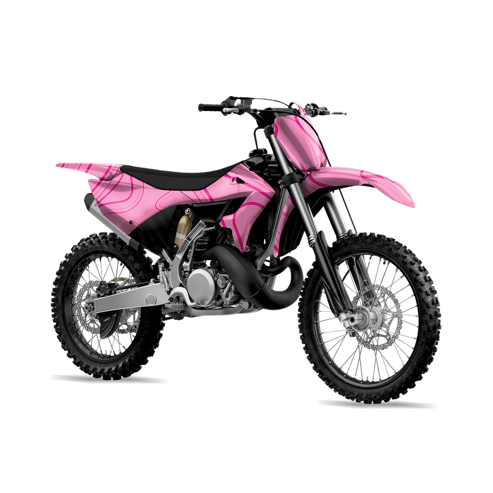 Topographic Pink Camo Dirt Bike Vinyl Wrap