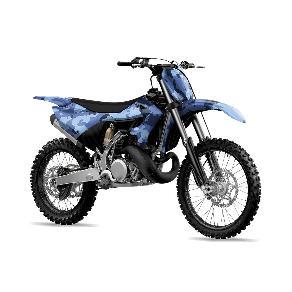 Treetop Blue Urban Night Camo Dirt Bike Vinyl Wrap