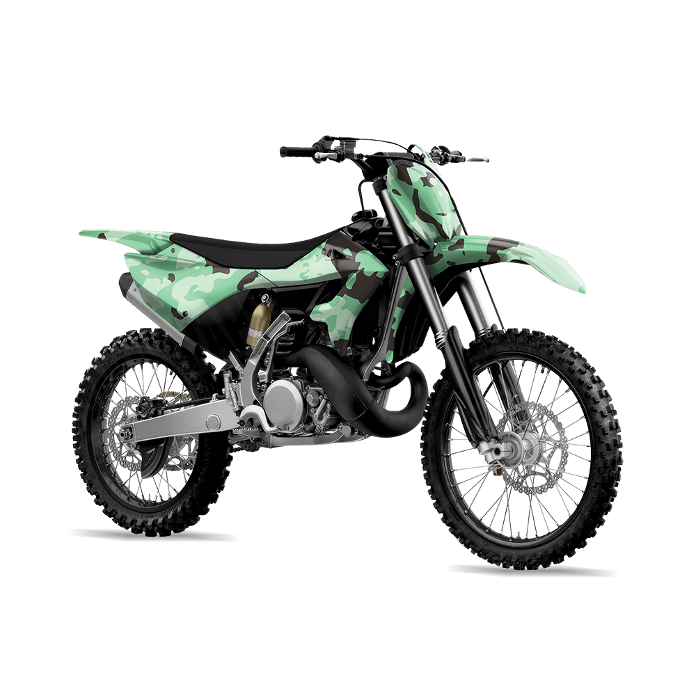 Treetop Mint Chocolate Chip Camo Dirt Bike Vinyl Wrap