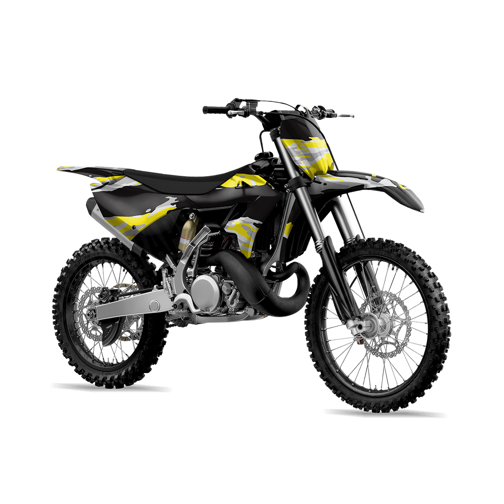 Vietnam Tiger Stripe Yellow Tiger Camo Dirt Bike Vinyl Wrap