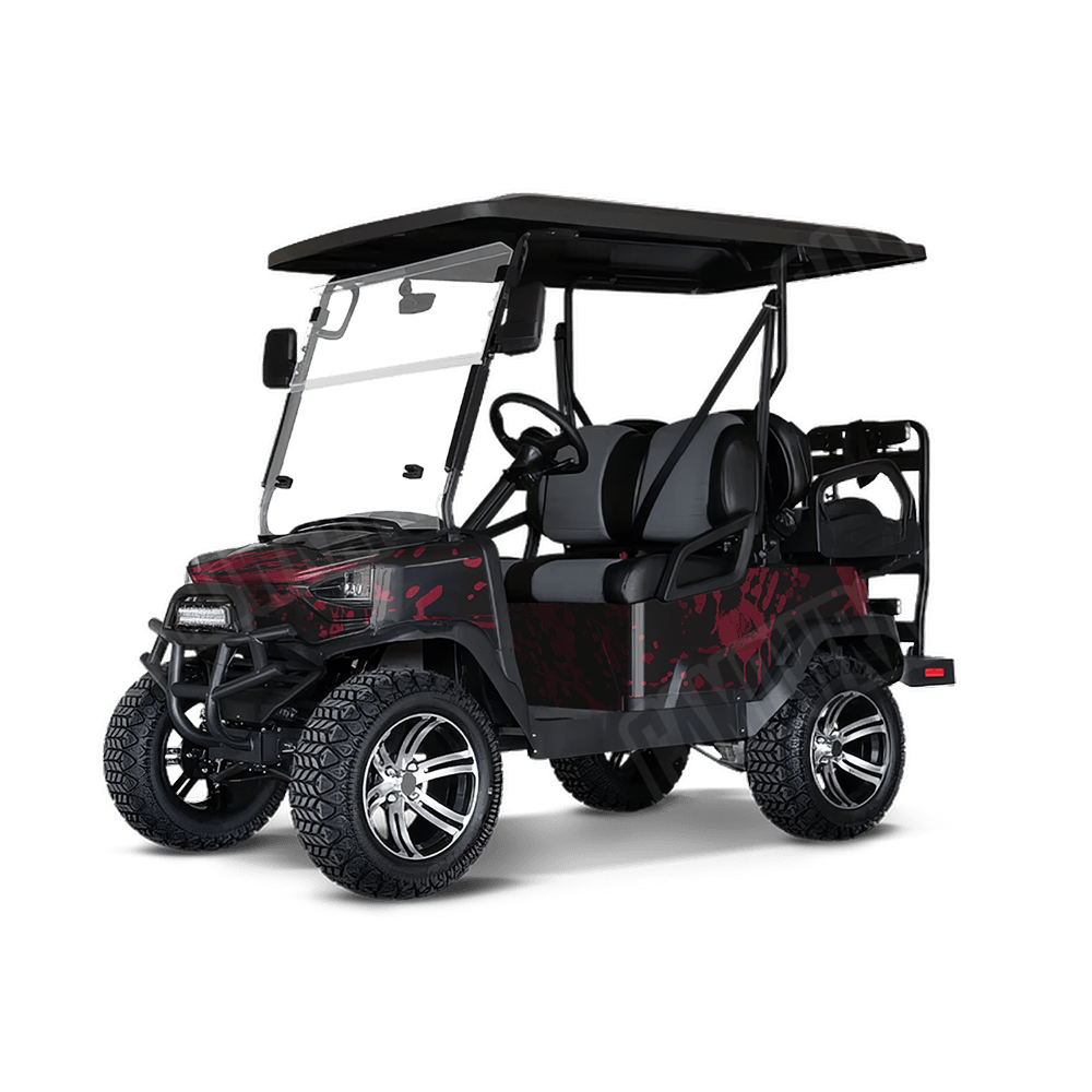 Bloodbath Black Camo Golf Cart Vinyl Wrap