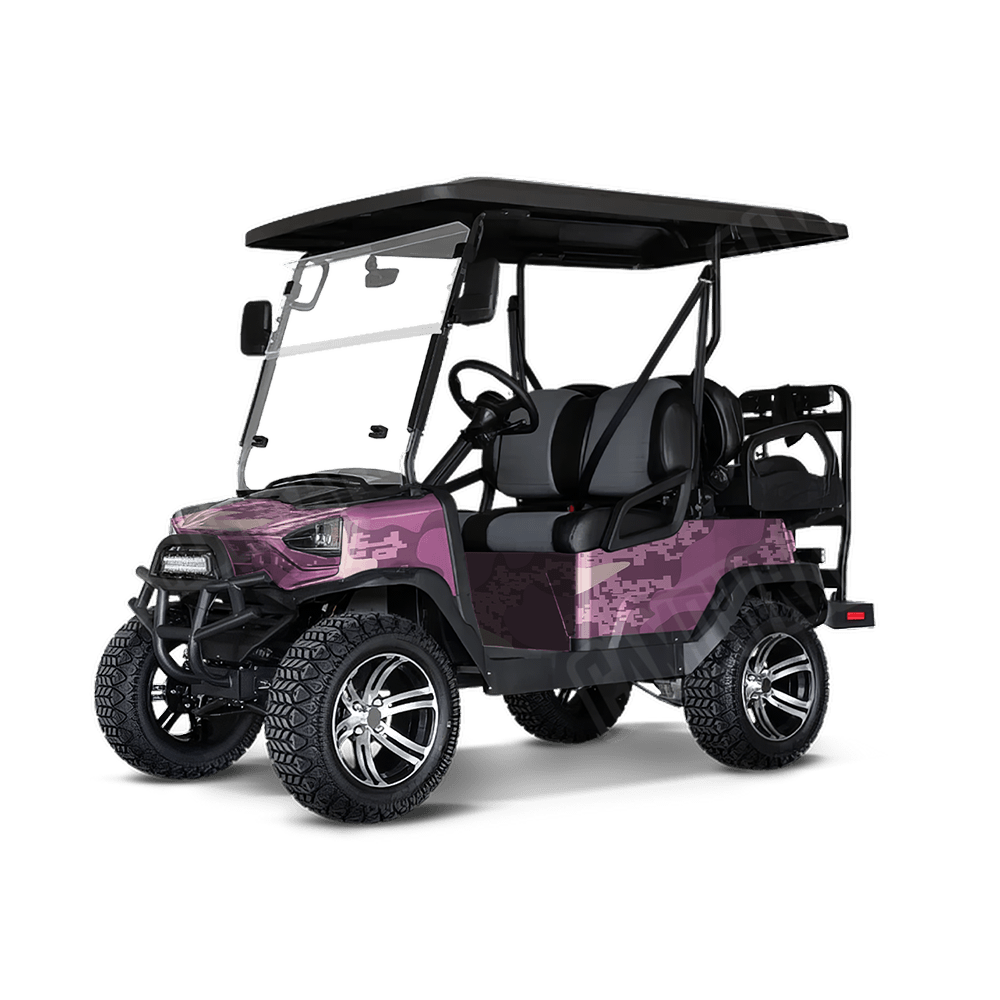Compound Floral Golf Cart Camo Vinyl Wrap