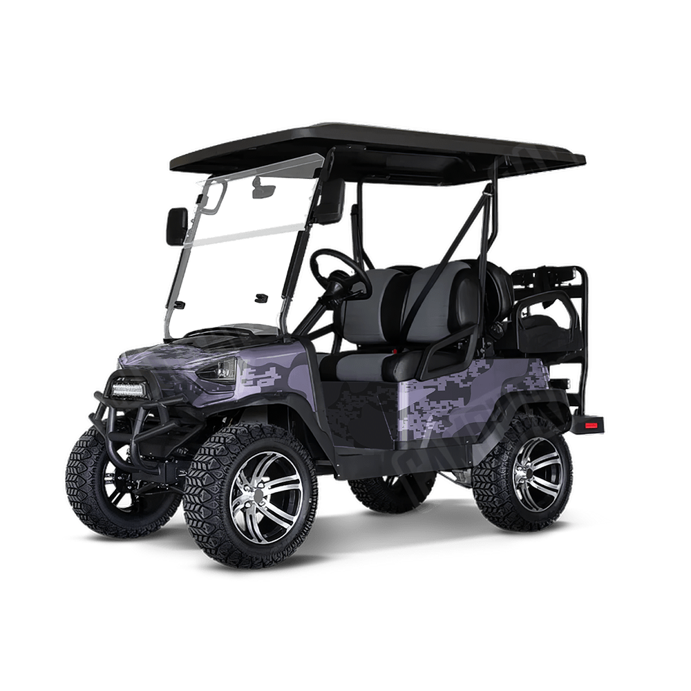 Compound Lilac Golf Cart Camo Vinyl Wrap