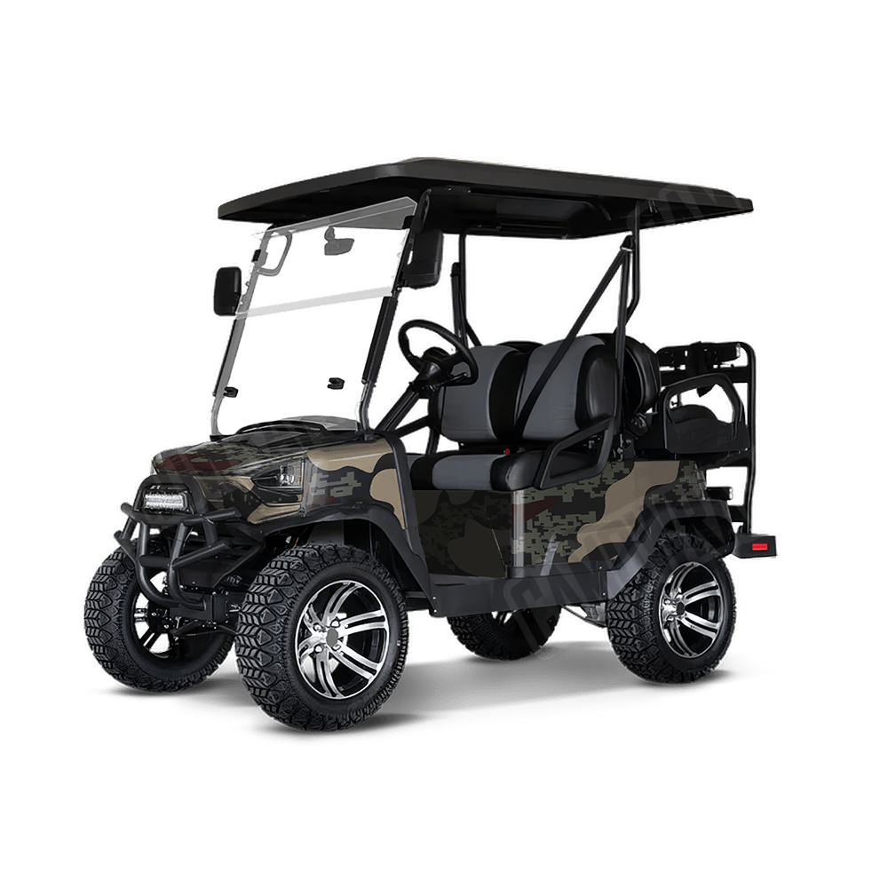 Compound Militant Blood Golf Cart Camo Vinyl Wrap