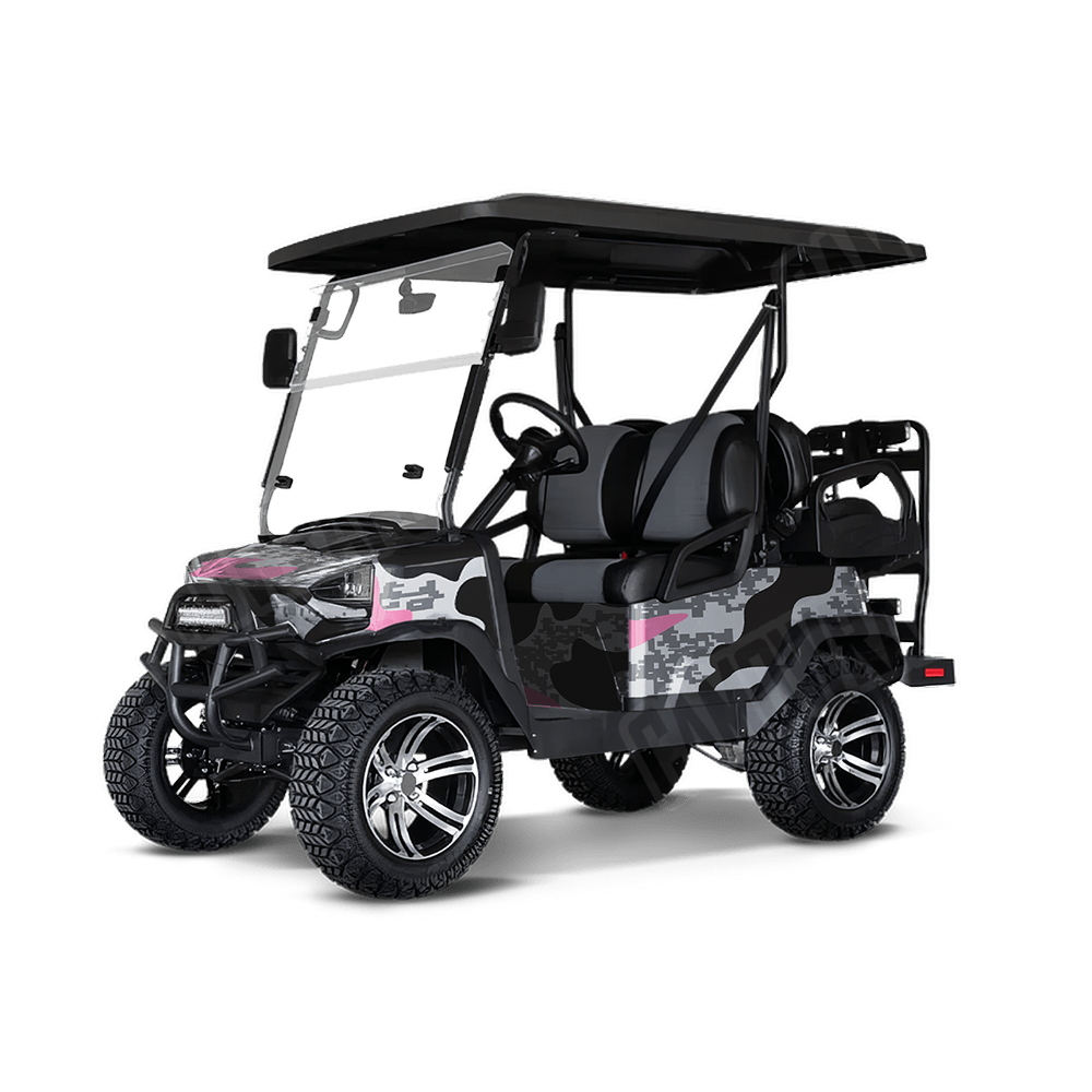 Compound Urban Pink Golf Cart Camo Vinyl Wrap