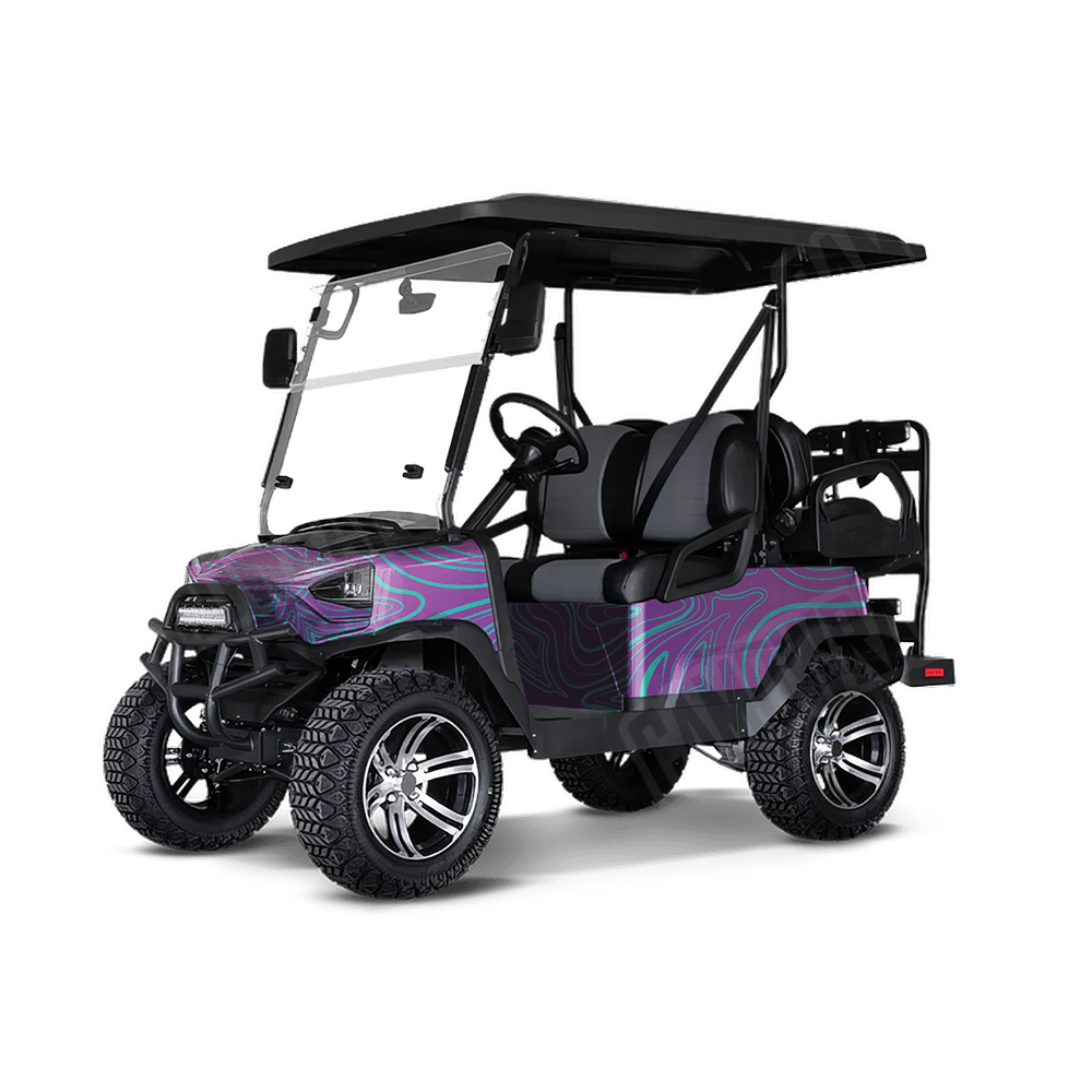 Damascus Aurora Golf Cart Camo Vinyl Wrap