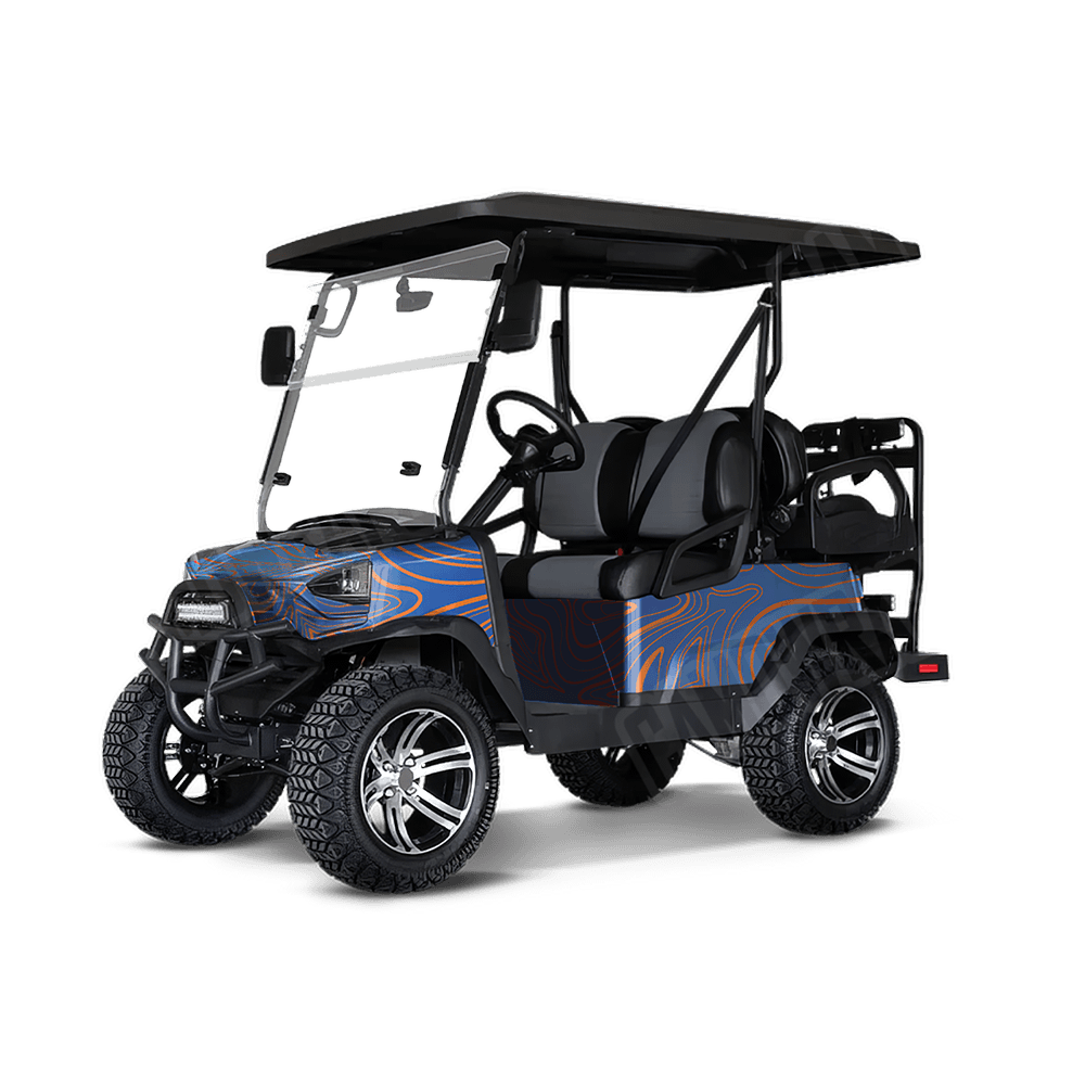 Damascus Fire And Ice Golf Cart Camo Vinyl Wrap