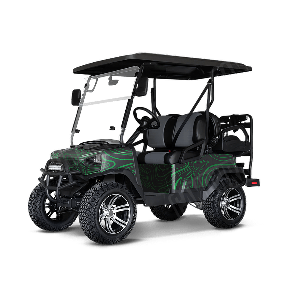 Damascus Green Golf Cart Camo Vinyl Wrap