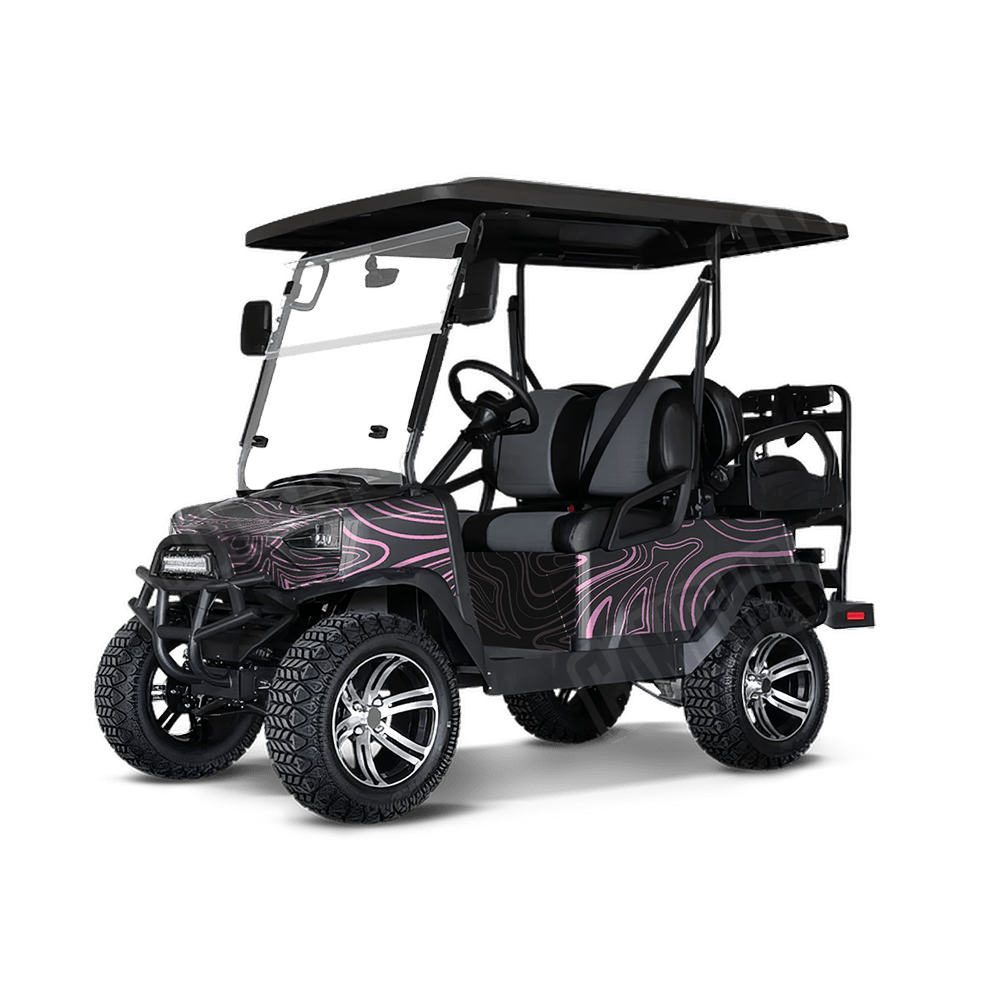 Damascus Pink Golf Cart Camo Vinyl Wrap