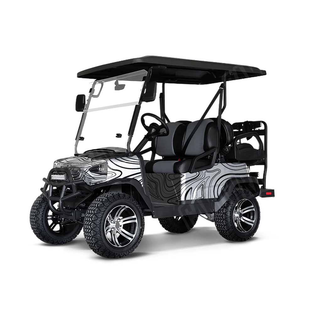 Damascus White Golf Cart Camo Vinyl Wrap