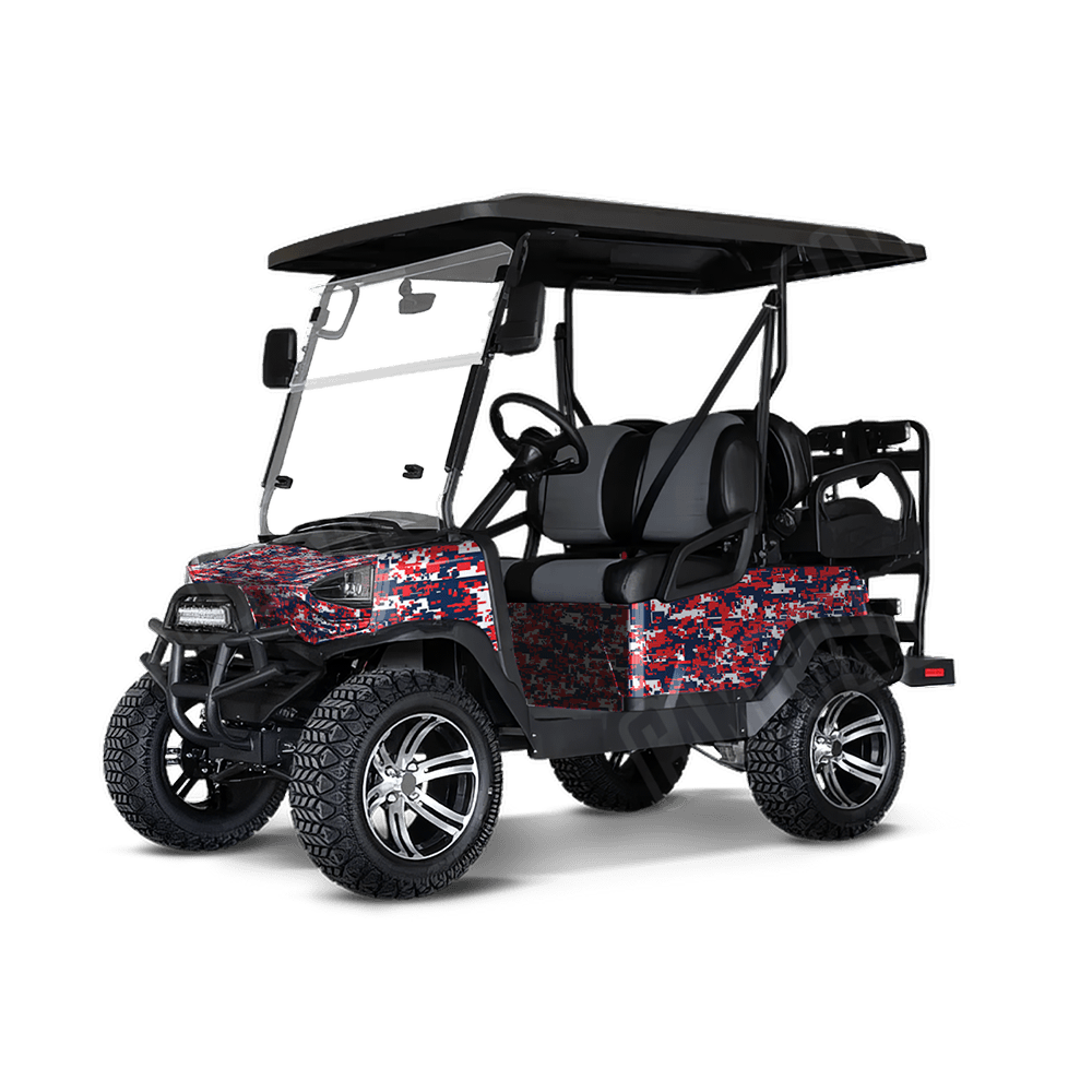 Digital America Golf Cart Camo Vinyl Wrap