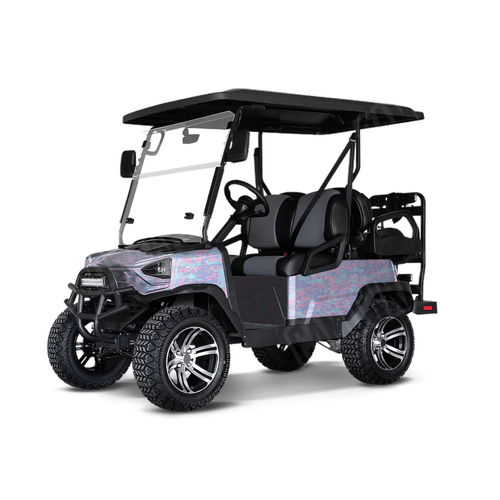 Digital Cotton Candy Golf Cart Camo Vinyl Wrap