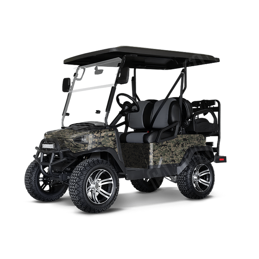 Digital Militant Blue Golf Cart Camo Vinyl Wrap