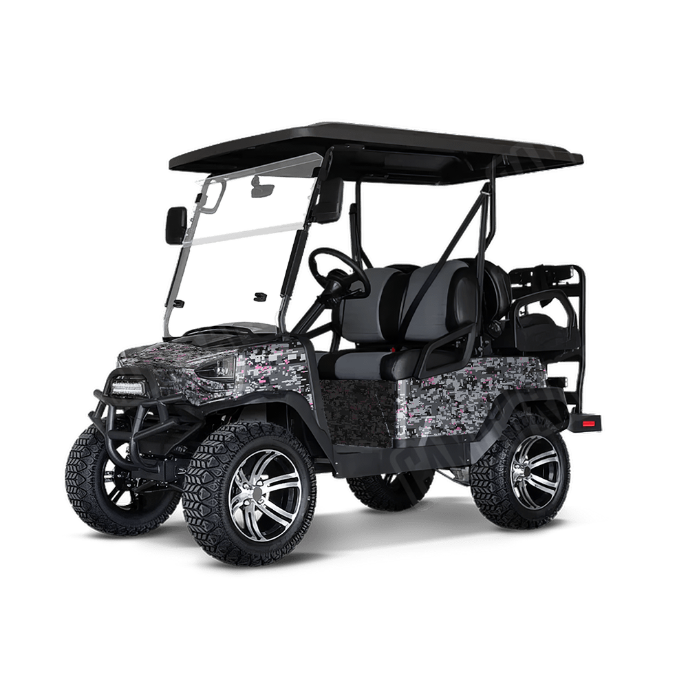 Digital Urban Pink Golf Cart Camo Vinyl Wrap