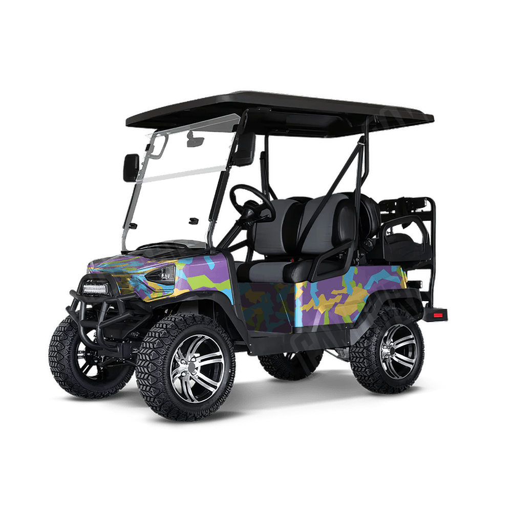 Erratic Carnival Golf Cart Camo Vinyl Wrap