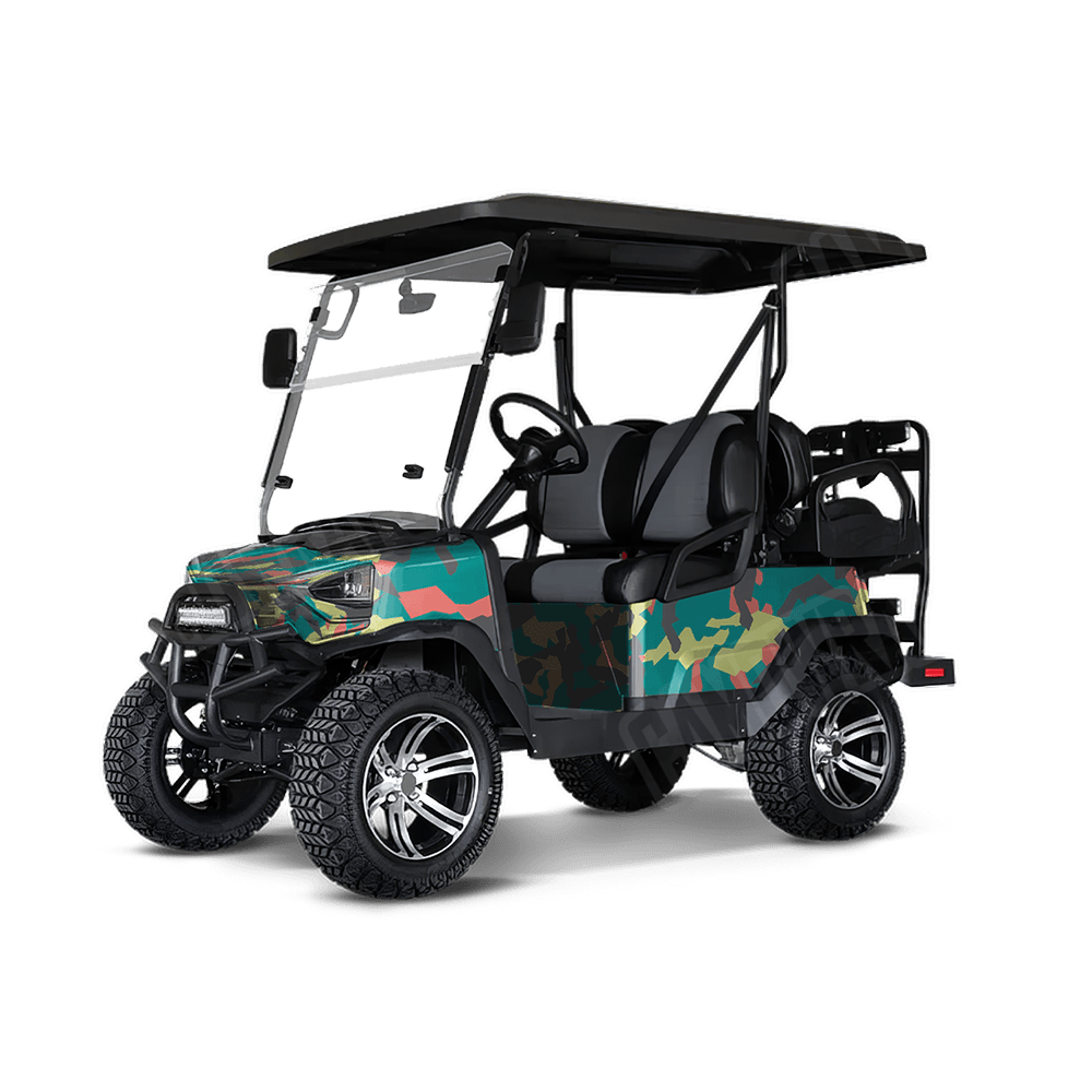 Erratic Fiesta Golf Cart Camo Vinyl Wrap