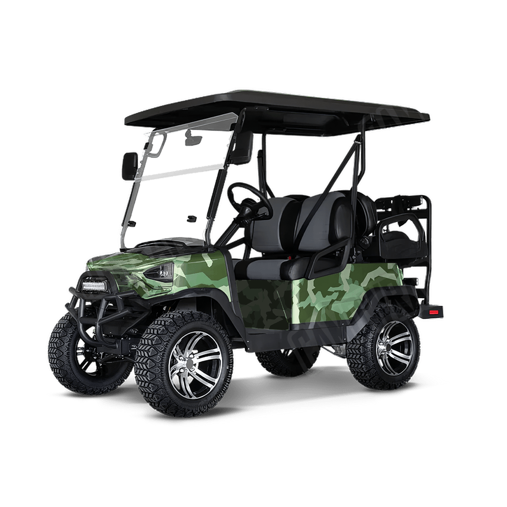 Erratic Pistachio Golf Cart Camo Vinyl Wrap