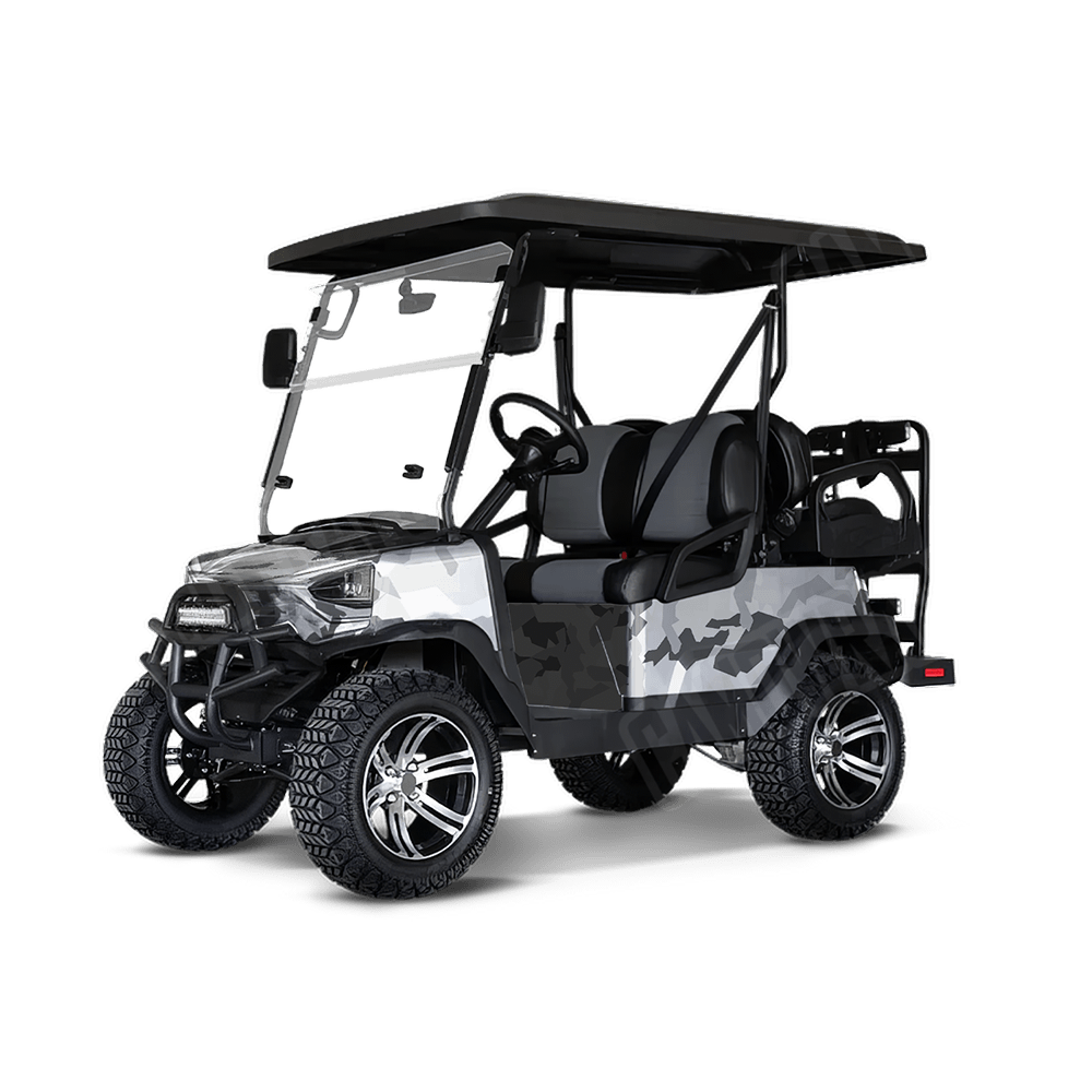 Erratic Snow Golf Cart Camo Vinyl Wrap
