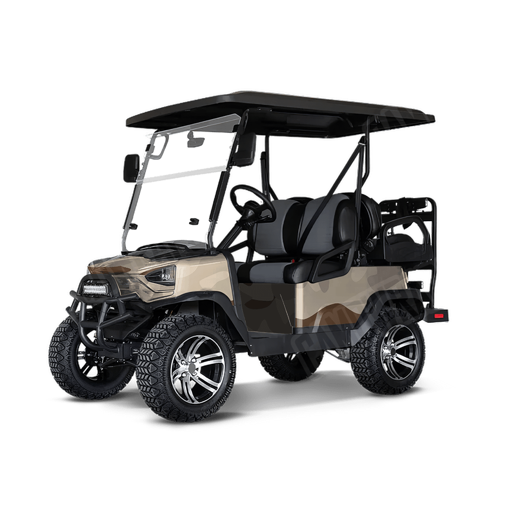 Jumbo Classic Desert Golf Cart Camo Vinyl Wrap
