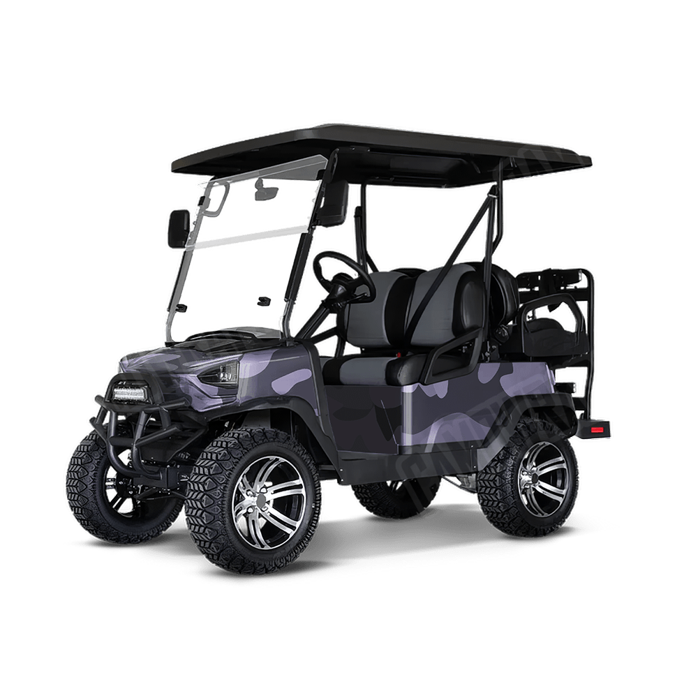 Jumbo Classic Lilac Golf Cart Camo Vinyl Wrap