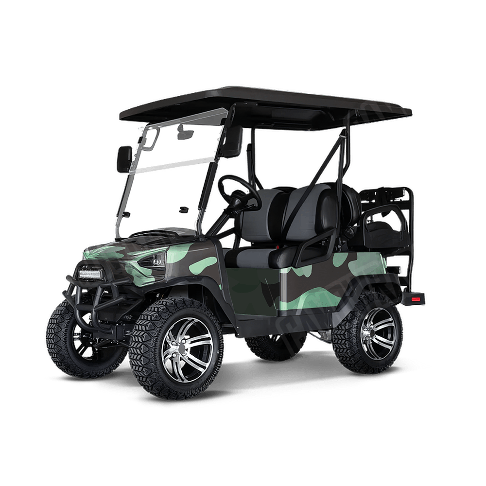 Jumbo Classic Mint Chocolate Chip Golf Cart Camo Vinyl Wrap