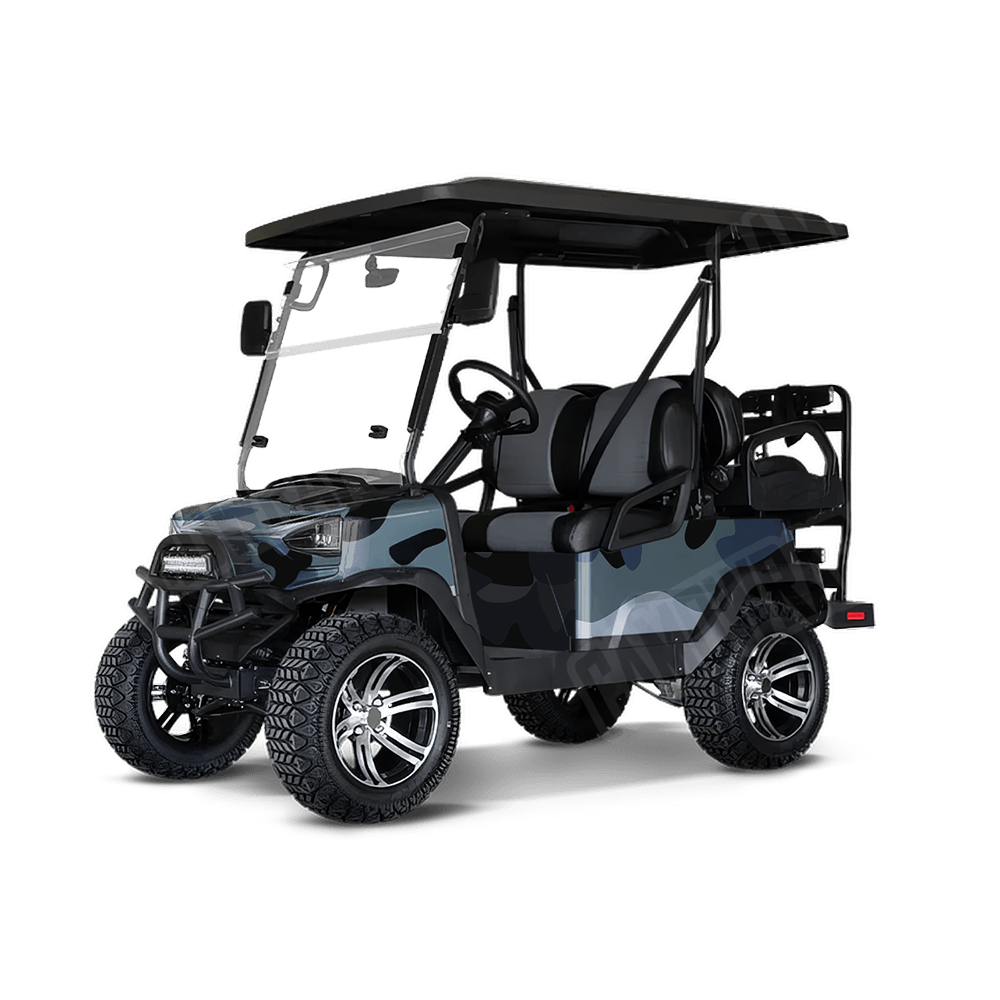 Jumbo Classic Navy Golf Cart Camo Vinyl Wrap