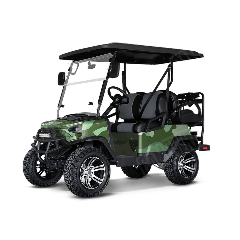Jumbo Classic Pistachio Golf Cart Camo Vinyl Wrap