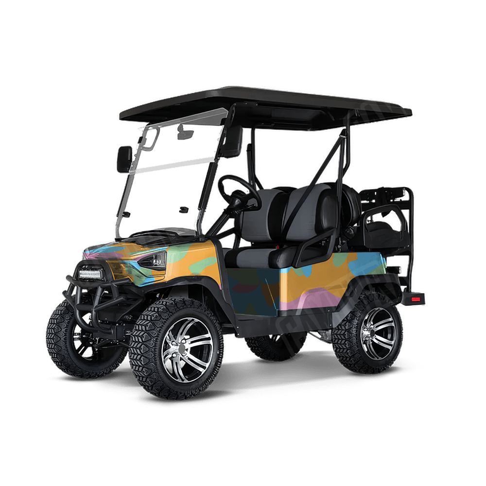 Jumbo Classic Sherbert Golf Cart Camo Vinyl Wrap